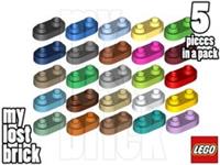 LEGO - Part 35480 - Plates 1x2 Rounded (Pack of 5) + NEW + SELECT COLOUR