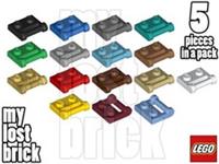 LEGO - Part 48336 - Plates 1x2 with Handle (Pack of 5) + NEW + SELECT COLOUR