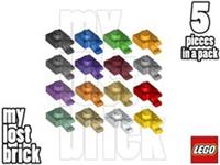 LEGO - Part 61252 - Plates 1x1 with Clip Vertical (Pack of 5)+NEW +SELECT COLOUR
