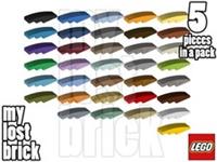 LEGO - Part 61678 - Slopes Curved 4x1 No Studs (Pack of 5) + NEW + SELECT COLOUR