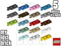 LEGO - Part 63868 - Plates 1x2 with Clip on End (Pack of 5) + NEW +SELECT COLOUR