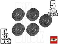 LEGO - Part 92402 - Tyres 30.4mm Diameter x 14mm (Pack of 5) + NEW +FREE POSTAGE
