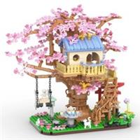 Technical Treehouse Building Block Bricks Set Home Decor with Flowers Toy & Gift