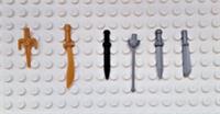LEGO WEAPONS DAGGER-KNIFE-MACHETE-CUTLASS SWORD STYLE & PACK SIZE BRAND NEW