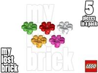 LEGO - Part 32606 - Plant Flower with Bar / Hole (Pack of 5) +NEW +SELECT COLOUR