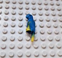 LEGO PARROT LARGE BEAK & TAIL MARBLED BLUE PATTERN (27063pb01) BRAND NEW