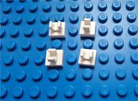 LEGO TILE MODIFIED WITH OPEN CLIP 1x1 WHITE 15712 BRAND NEW