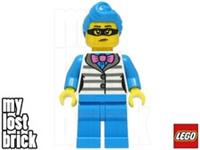 LEGO City Police - Crook Ice Minifigure with Azure Hair from 60314 (cty1383) NEW