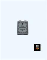 BBLB 1x2x2 Brick , Printed Gravestone, City , Halloween , Lego compatible- New