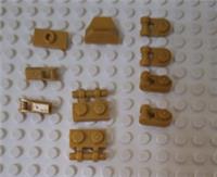LEGO PEARL GOLD BUNDLE 10 PIECES AS PICTURE BRAND NEW