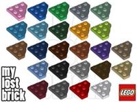 LEGO - Part 2450 - Wedge Plates 3x3 Cut Corner (MULTIPACK) + NEW + SELECT COLOUR