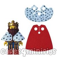 Black Dotty Collar with standard cape for your Lego Series 3 King. Capes only.