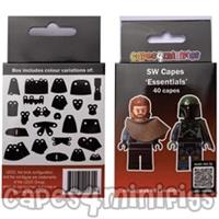 40 Boxed Capes. Compatible with Lego Starwars minifigs. Ideal Stocking Filler.