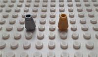 LEGO CONE WITH TOP GROOVE 1x1 PEARL GOLD/FLAT SILVER (4589b) BRAND NEW `
