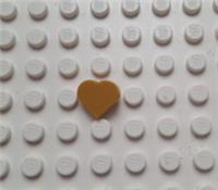 LEGO HEART SHAPE TILE 1x1 PEARL GOLD CHOOSE PACK SIZE BRAND NEW `