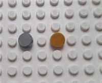 LEGO ROUND TILE 1x1 PEARL GOLD/FLAT SILVER 98138 CHOOSE PACK SIZE BRAND NEW  `