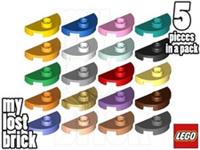 LEGO - Part 1745 - Plate Round 1x2 Half with Stud (Pack of 5) + SELECT COLOUR