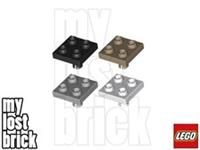 LEGO - Part 2476 - Plate 2x2 with Pin on Bottom (SINGLE) +NEW +SELECT COLOUR/QTY