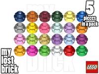 LEGO - Part 24866 - Plates 1x1 with Flower Edge (Pack of 5) + NEW +SELECT COLOUR