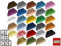 LEGO - Part 5092 - Tile 1x2 Wedge Right (SINGLE) + NEW +SELECT COLOUR / QUANTITY