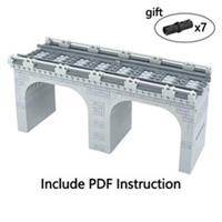 City Train Track Viaduct Railway MOC for Lego Kit Building Blocks Brick Sets DIY