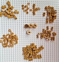 LEGO PEARL GOLD BUNDLE 100 PIECES AS PICTURE ALL BRAND NEW