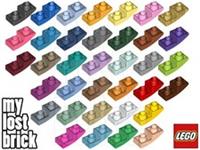 LEGO - Part 24201 - Slope Curved 2x1 Inverted (MULTIPACK) + NEW + SELECT COLOUR