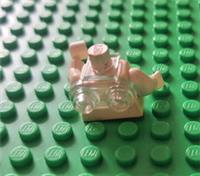 LEGO MINIFIGURE NECK BRACKET w 2 BACK STUDS TRANS CLEAR 28565 BRAND NEW  ```