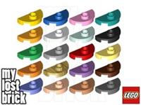 LEGO - Part 1745 - Plate Round 1x2 Half with Stud (SINGLE) + SELECT COLOUR / QTY
