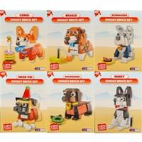 Wizz Toys Doggy Brick Set Schnauzer, Beagle, Corgi, Husky, Shar-Pei, Dachshund