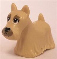 LEGO Animal Tan Terrier Scottish (Scottie) Dog with Dark Tan Eyes