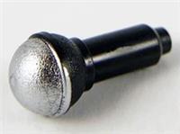 LEGO Minifigure Black Utensil Microphone with Metallic Silver