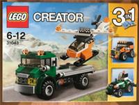 Lego 31043 Creator 3 in 1 Chopper Transporter 124 pcs Crease~ NEW & lego Sealed~