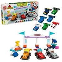 LEGO DUPLO Town F1 Team Race Cars & Drivers Building Toy for Family Fun 10445