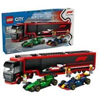 LEGO City F1 Truck with RB20 & AMR24 F1 Cars Toy Racing Transporter Set 60445