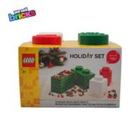 LEGO Holiday Multi-Pack Storage Brick Sets - 3 containers - Red, White & Green