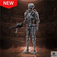MOC T-800 Terminator Endoskeleton Robot Figure Bricks Model Movie Building Set
