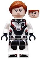 LEGO Marvel Black Widow Minifigure (White Jumpsuit) split from 76126