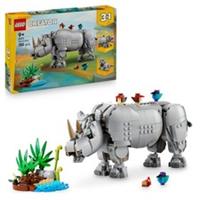 LEGO Creator 3in1 Wild Animals: Majestic Rhino with Birds Toy - Animal Figure...