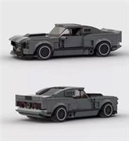Eleanor 2022 Ford Mustang Shelby GT500 Grey Building Brick Set MOC - 318 Pieces