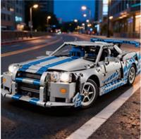 MOC 42210 'God of War' GT-R34 Sports Car Model Set Mechanical Set, Birthday Gift