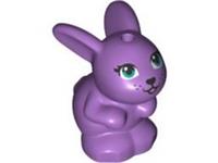 LEGO Friends Baby Bunny Rabbit Sitting Animal Minifigure (Medium Lavender)