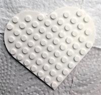 Lego 65486 9 X9 Heart Base Plate White Free Postage