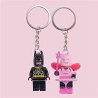 Pink Fairy Batman Lego Keychain Couple Valentine Day Gift Keyring