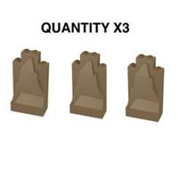 LEGO 47847 ROCK PANEL 2X4X6 DARK TAN X3