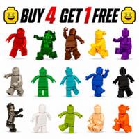 MOC LEGO SUPER POSABLE ACTION MINIFIGURES - BUY 4 GET 1 FREE - ALL COLOURS