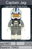 LEGO Star Wars Clone Trooper Pilot Captain Jag sw1401 Minifigure New Unassembled