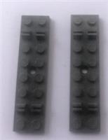 2 X Lego 4166 Train Track Sleeper Plate 2 8 with Cable Holes Free Postage
