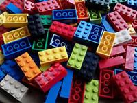 LEGO BRICKS 2x4 VARIOUS MIXED COLOURS 100 NEW BUNDLE JOBLOT