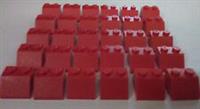 LEGO 30 RED 2x2 SLOPE BRICKS 3039